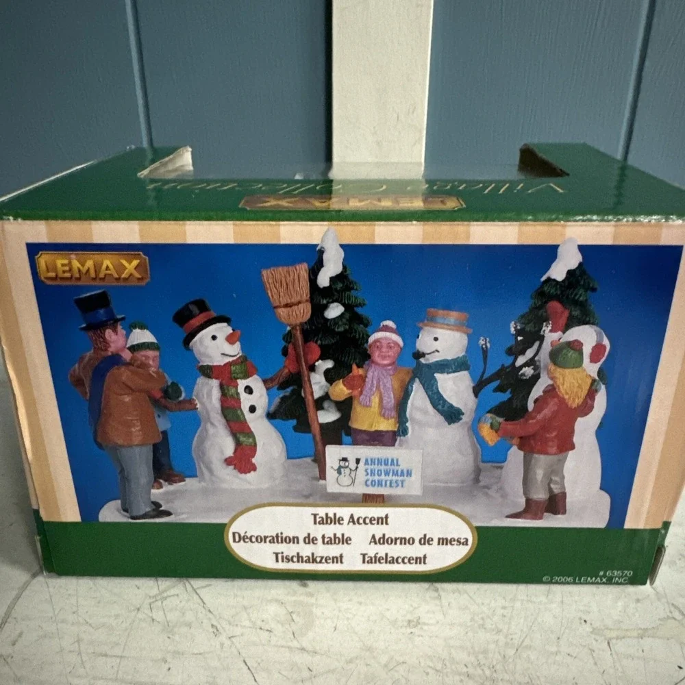 Lemax ANNUAL SNOWMAN CONTEST Table Accent XMAS DECOR‎ Village NIB 2006 63570